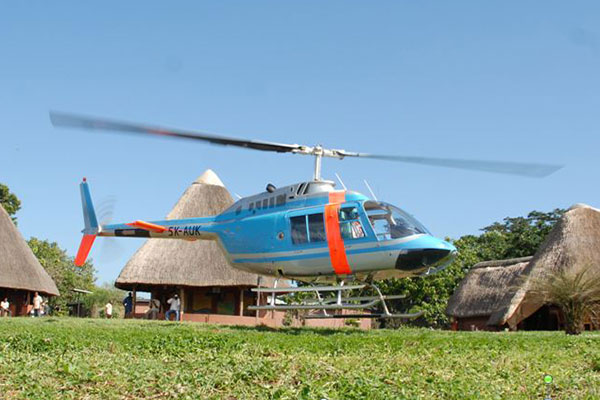 helicopter to island