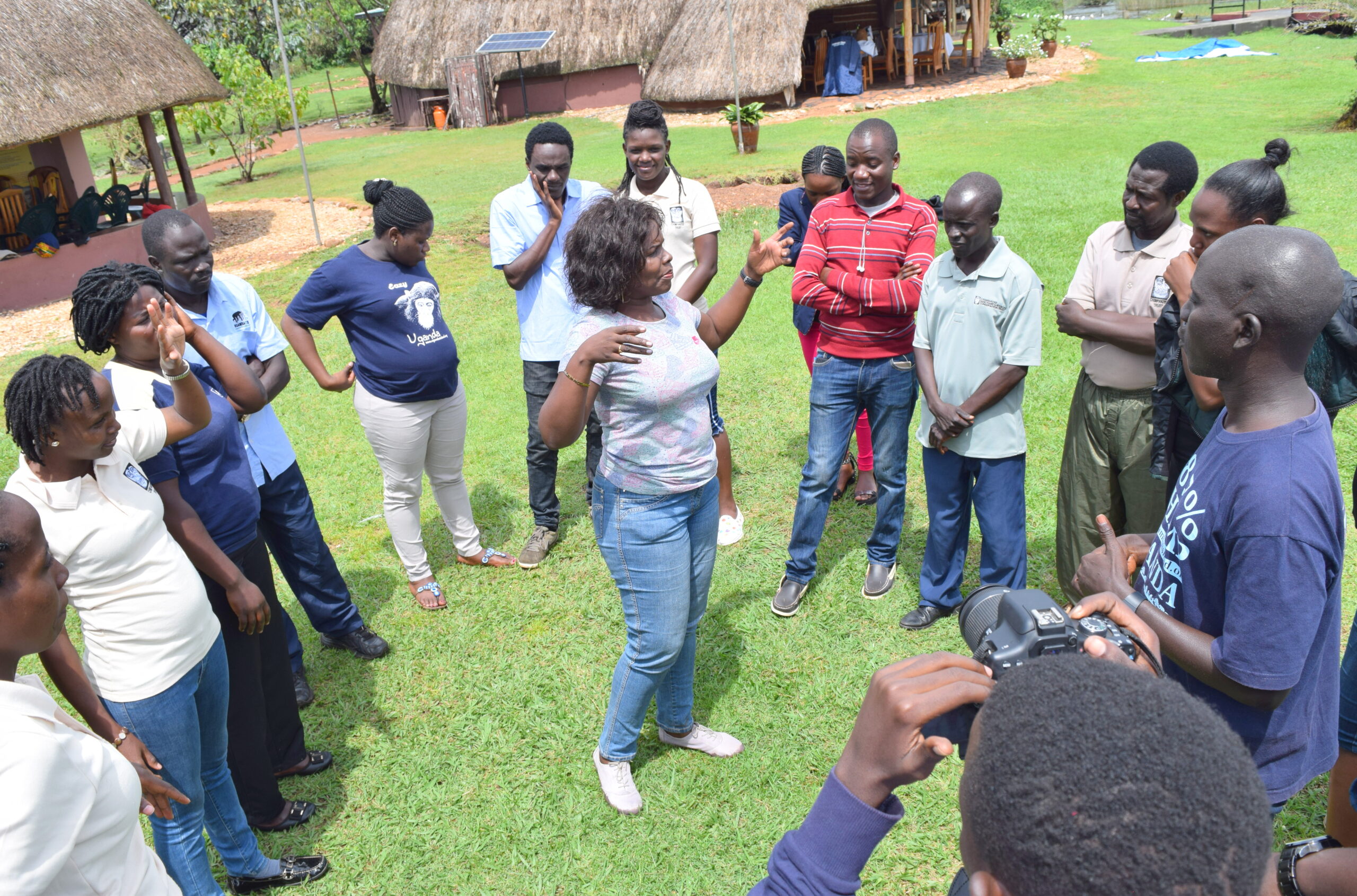 Team building activity at Ngamba island